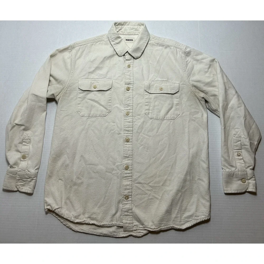 Taylor Stitch Division Utility Shirt Button Down Long Sleeve Size 46 XL EUC